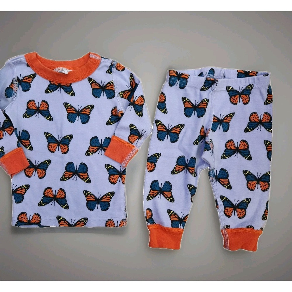 Hanna Andersson Butterfly Long John PJ 70CM (size 6-12 months)